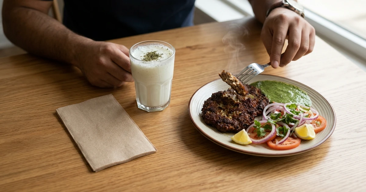 What Is Chapli Kabab? The Peshawari Patty on the Charcoal Grill at Falafel Flare, Sunnyvale