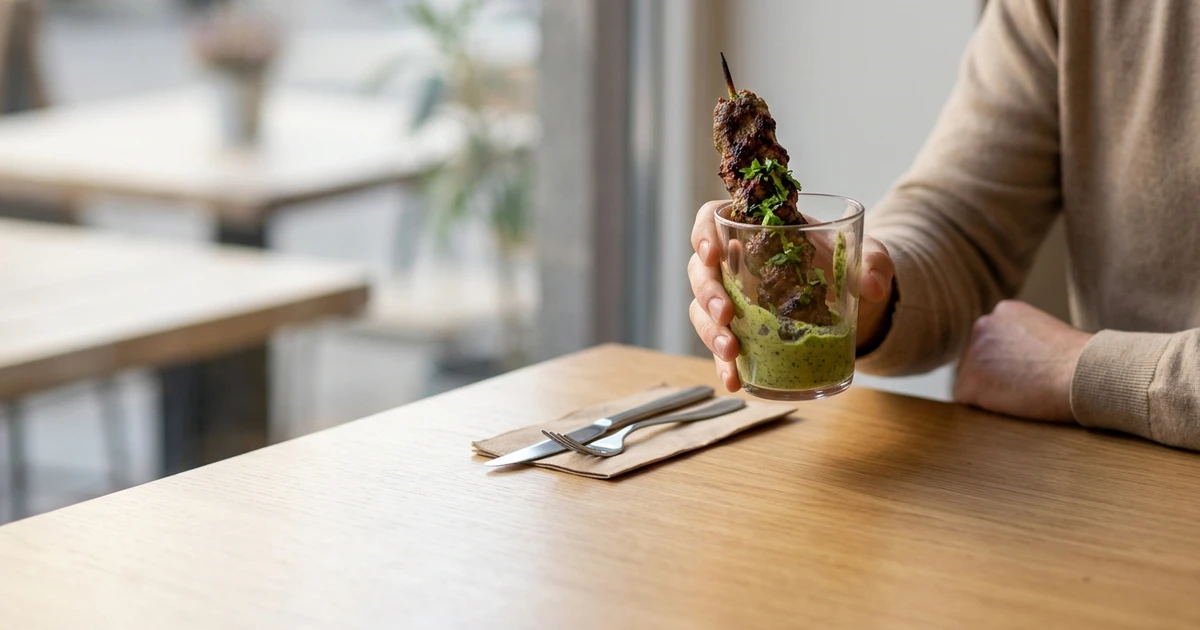 Falafel Flame Is Now Falafel Flare: Same Address, Same Charcoal Kebabs on N Mathilda Ave